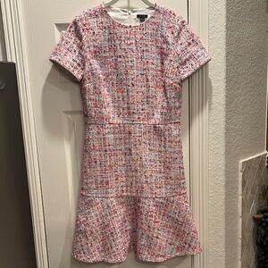 Ann Taylor Chic Multicolor Tweed Dress